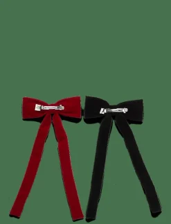 Velvet Bow Hair Clip 2 Pack - Håraccessoarer