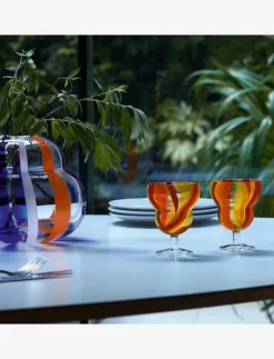 Vinglas Folk Orange/Red/Yellow Set 2 LSA - Vitvinsglas