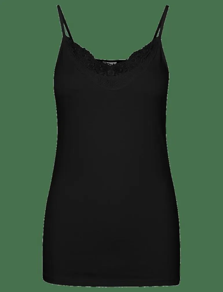 VMINGE LACE SINGLET JRS NOOS - Linnen