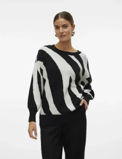VMNANCY LS O-NECK LONG PULLOVER BOO - Stickat