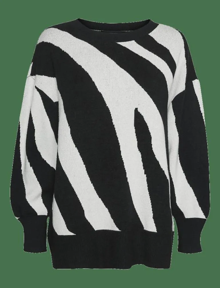 VMNANCY LS O-NECK LONG PULLOVER BOO - Stickat