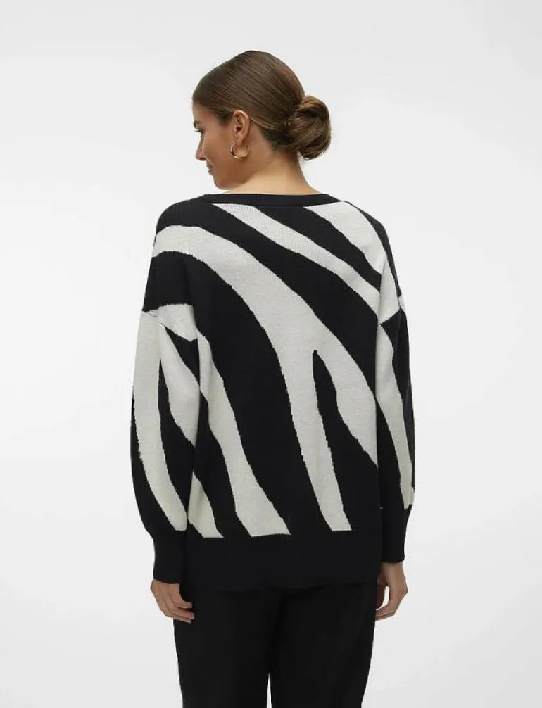 VMNANCY LS O-NECK LONG PULLOVER BOO - Stickat