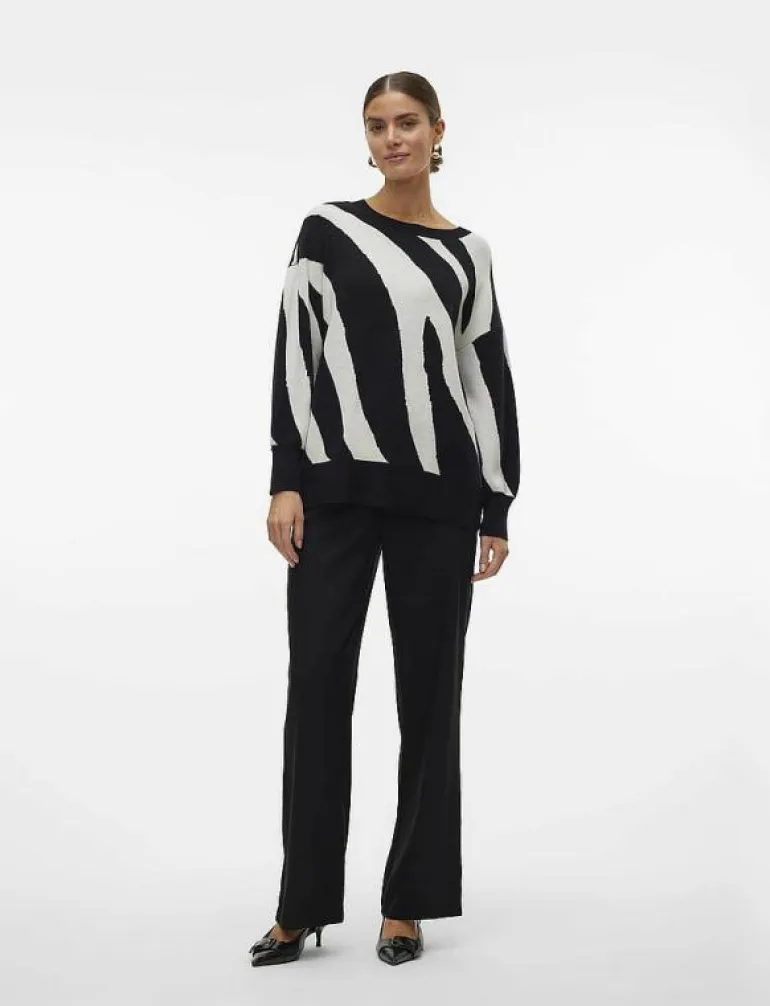 VMNANCY LS O-NECK LONG PULLOVER BOO - Stickat