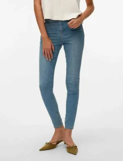 VMSOPHIA HW SKINNY JEANS LT BL NOOS - Skinny Jeans