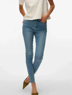 VMSOPHIA HW SKINNY JEANS LT BL NOOS - Skinny Jeans