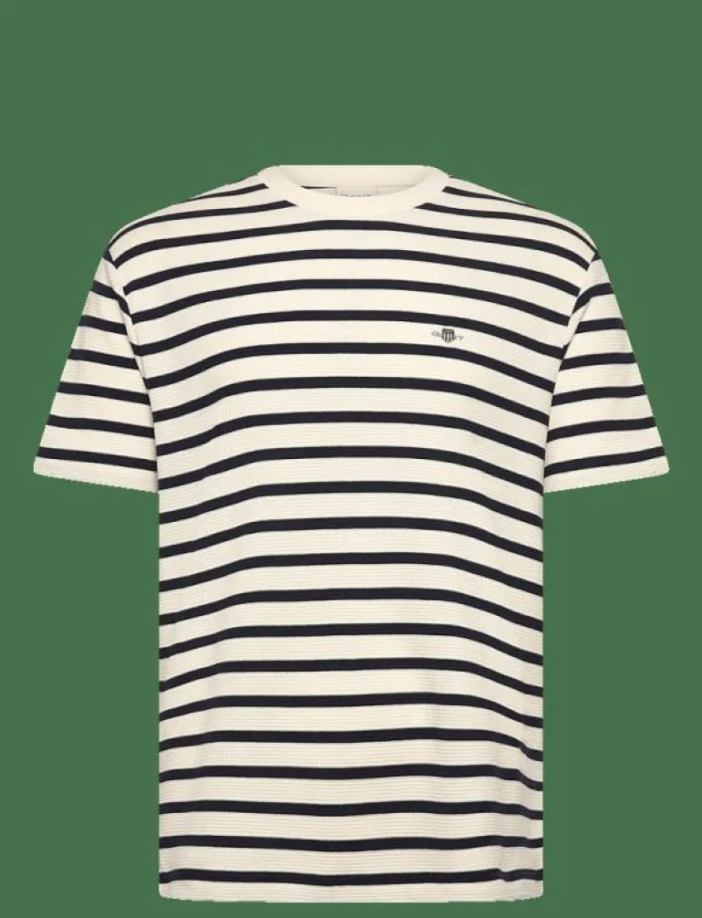 WAFFLE STRIPE SS T-SHIRT - Kortärmad t-shirt