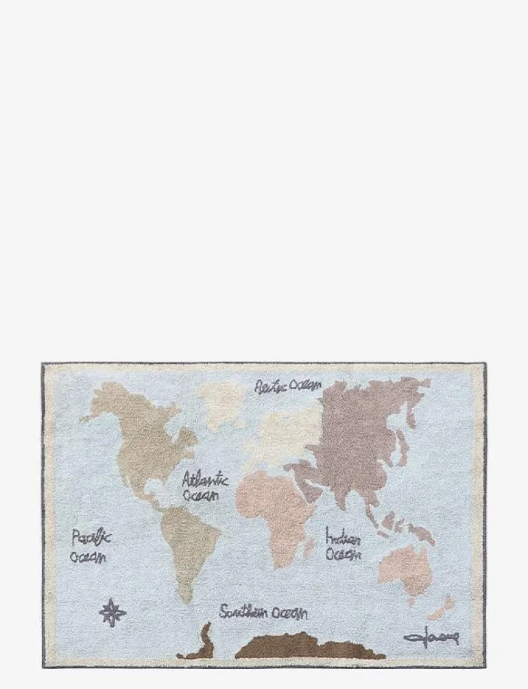 Washable rug Vintage Map - Rektangulära mattor