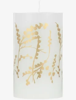 Wax Alter Candles 7x 12- Gold Wild Flowers - Blockljus