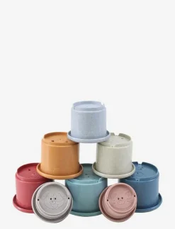 Wheat Straw Stacking Cups, 8 pcs. - Stapelbara klossar