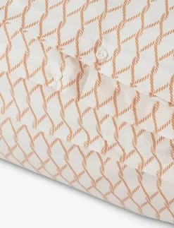 White/Beige Rope Printed Cotton Poplin Bed Set - Påslakanset