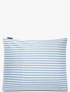 White/Blue Striped Cotton Poplin Pillowcase - Örngott
