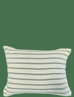 White/Eucalyptus Striped Cotton Poplin Bed Set - Påslakanset