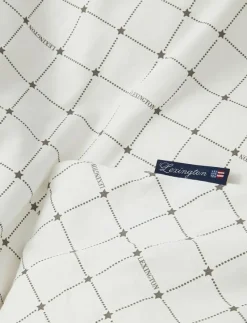 White/Gray Signature Star Sateen Duvet Cover - Påslakan