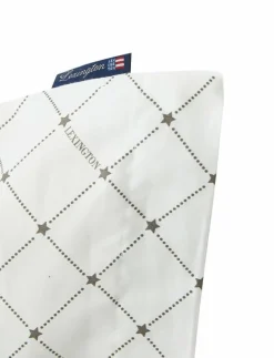 White/Gray Signature Star Sateen Pillowcase - Örngott