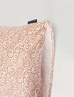 White/Terra Wave Printed Cotton Sateen pillowcase - Örngott