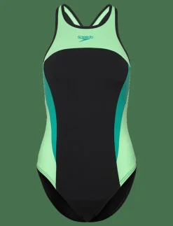 Womens High Neck Splice Cross back Swimsuit - Baddräkter