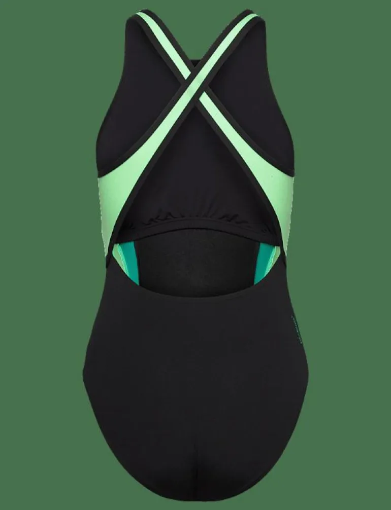 Womens High Neck Splice Cross back Swimsuit - Baddräkter
