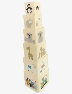 Wooden Stacking Tower" Noah's Ark " - Byggklossar