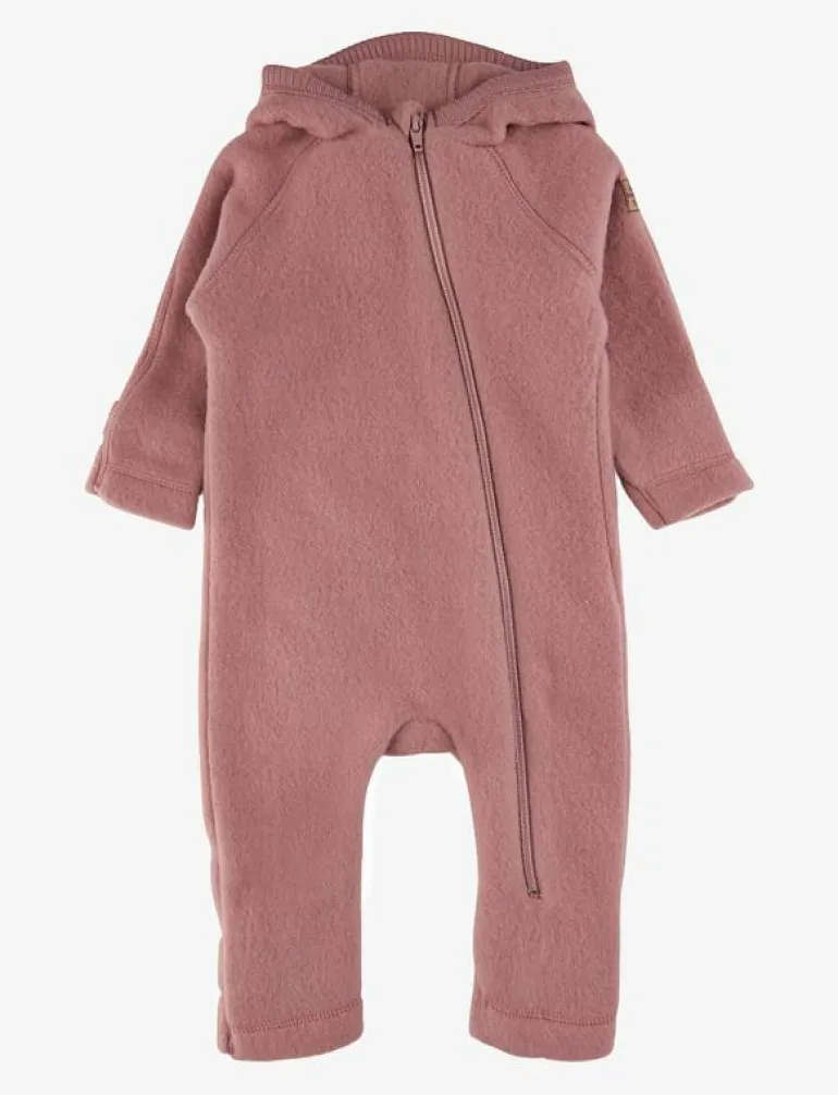 Wool Baby suit w ears - Fleeceoverall
