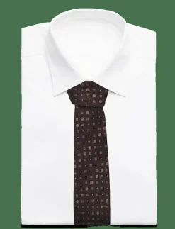 Wool tie with pattern 7 cm - Slipsar