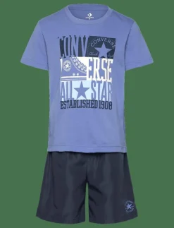 WS-WOVEN SHORT SET - Set med kortärmad t-shirt