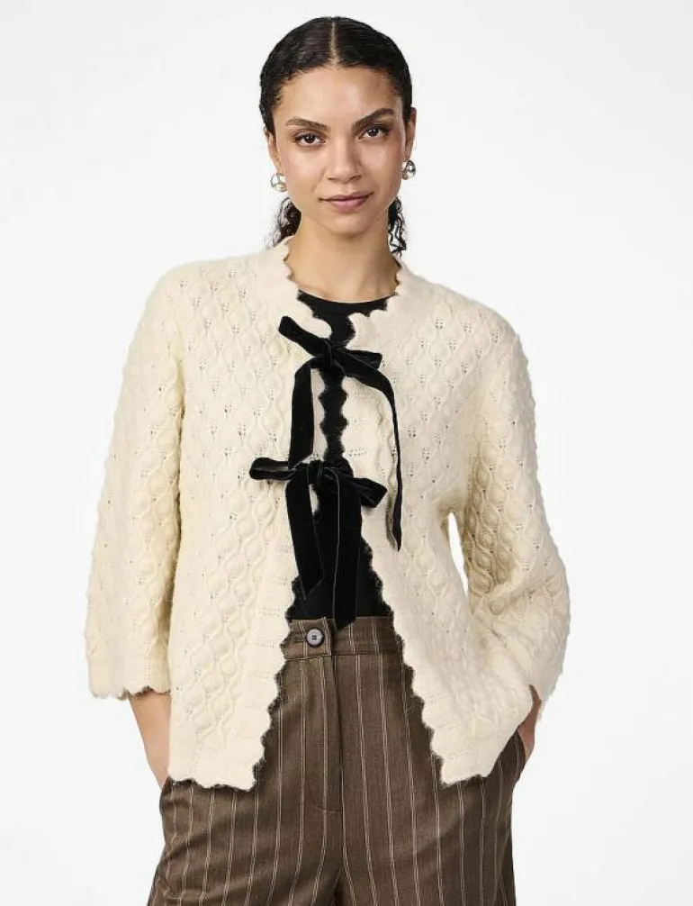 YASEGSA 3/4 KNIT CARDIGAN S. - Koftor