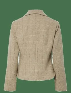 YASTHELA LS WOOL BLEND SHORT JACKET - EX - Enkelknäppta kavajer