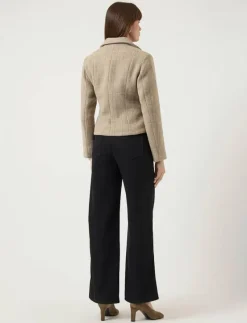YASTHELA LS WOOL BLEND SHORT JACKET - EX - Enkelknäppta kavajer