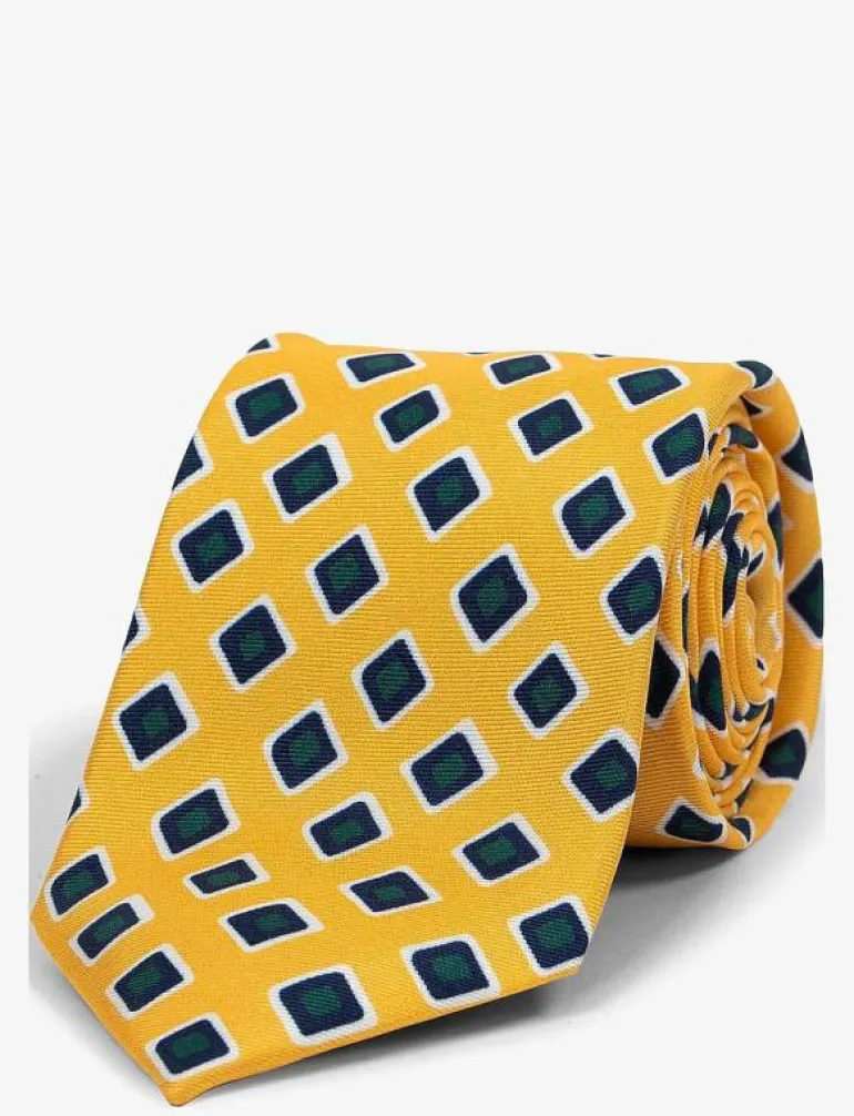 Yellow Vintage Squares - Slipsar