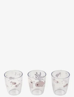 Yummy mini glass 3 pcs Sea friends Powder - Serveringsset